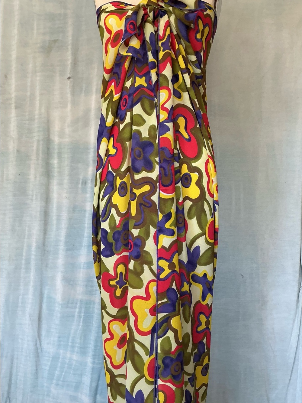 Diva Studio Floral Sarong Coverup — Yellow, Purple, Red, Olive